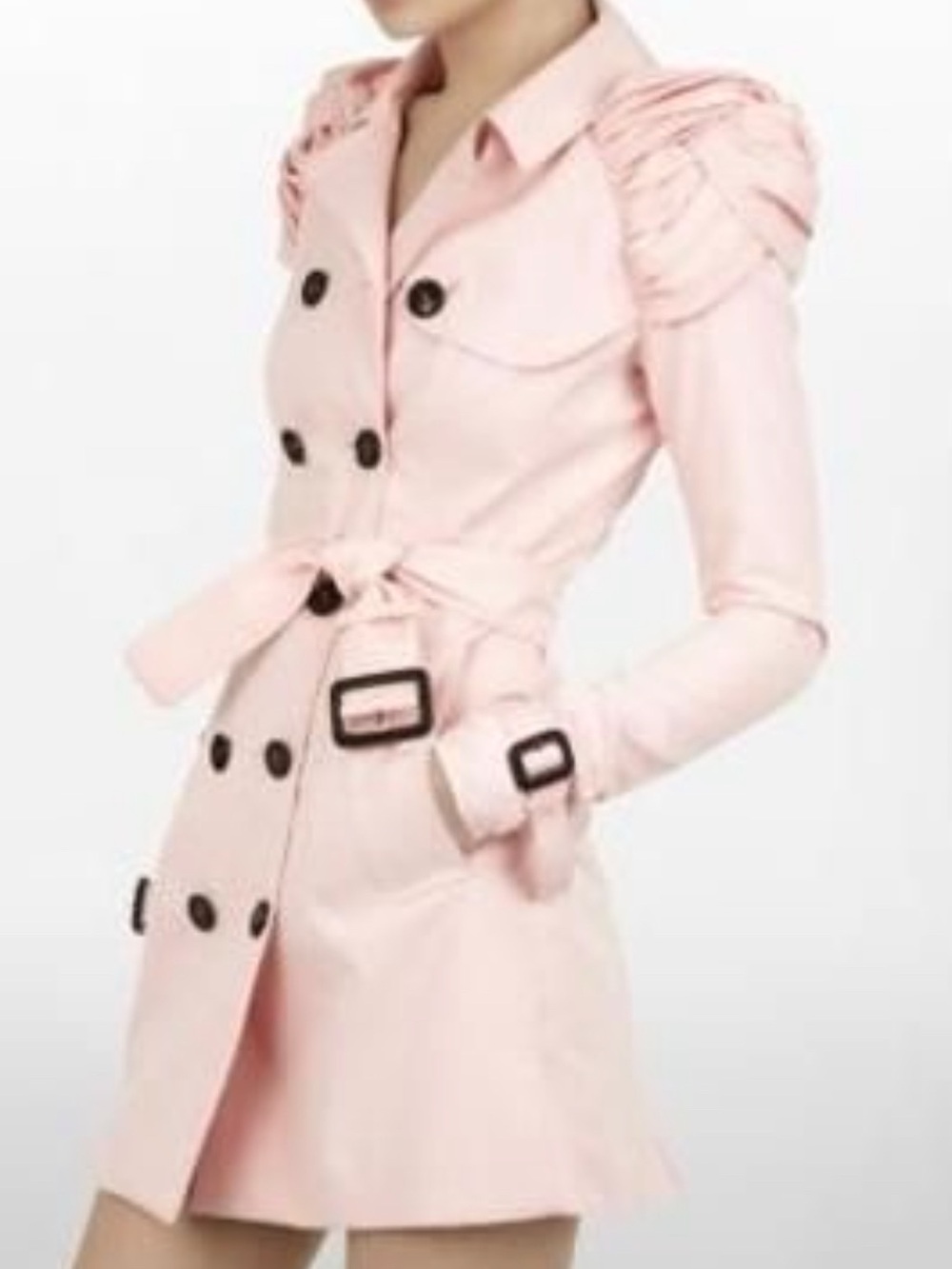 Rare vintage Burberry Prorsum dusty pink cotton trench coat